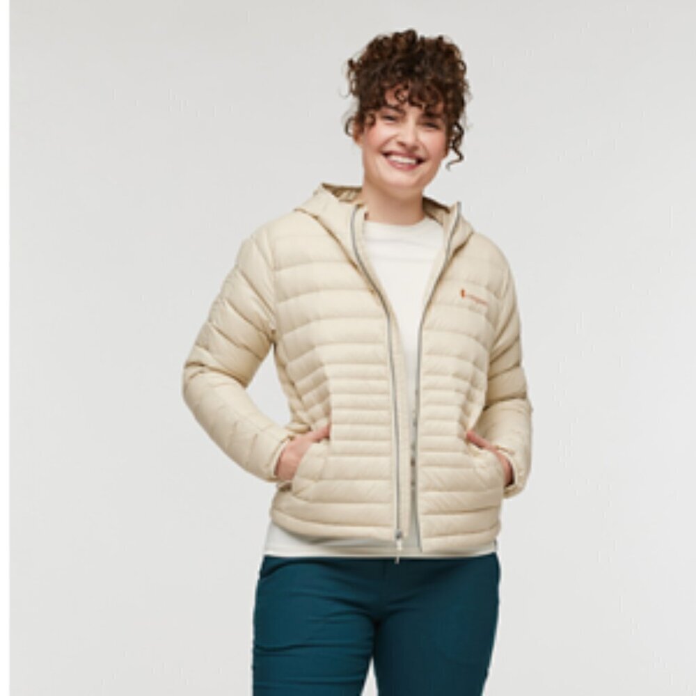Cotopaxi Women's XL Fuego Hooded Down Jacket Puffer Cream White NWT - Picture 7 of 12
